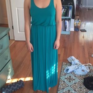 Teal maxi dress